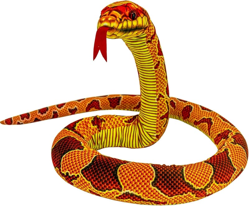 Giant 59'' Saffron Snake Plush Cuddle Toy for Kids