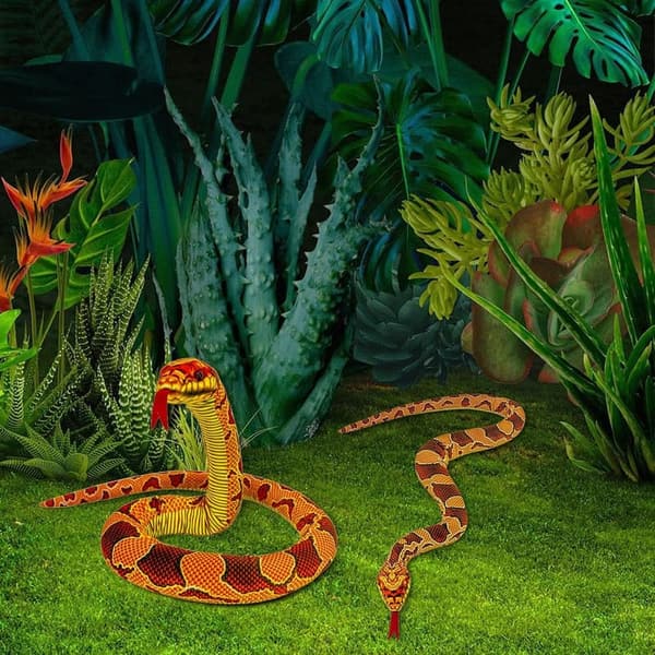 Giant 59'' Saffron Snake Plush Cuddle Toy for Kids