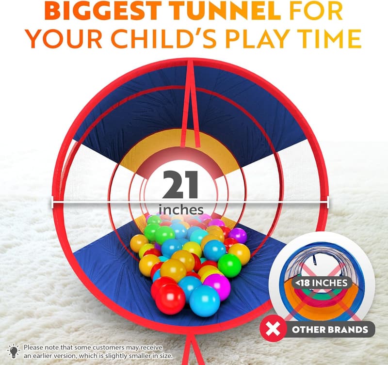 Kids' Play Tent and Tunnel Set with Ball Pit and Basketball Hoop