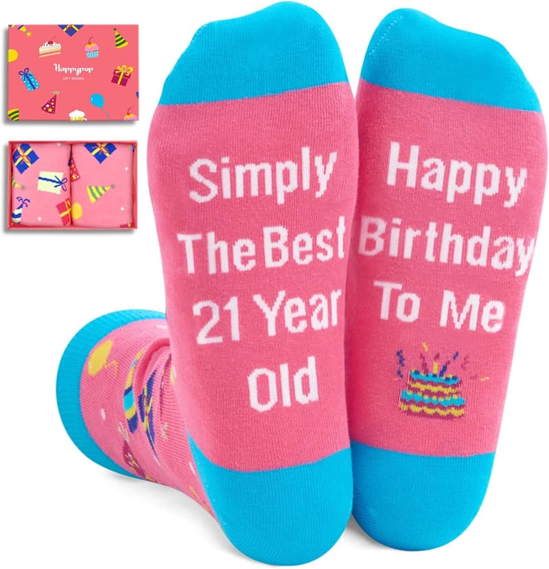 21st Birthday Socks for Men and Women - Fun Gift Ideas