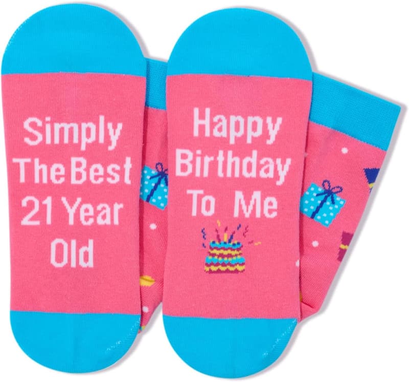 21st Birthday Socks for Men and Women - Fun Gift Ideas