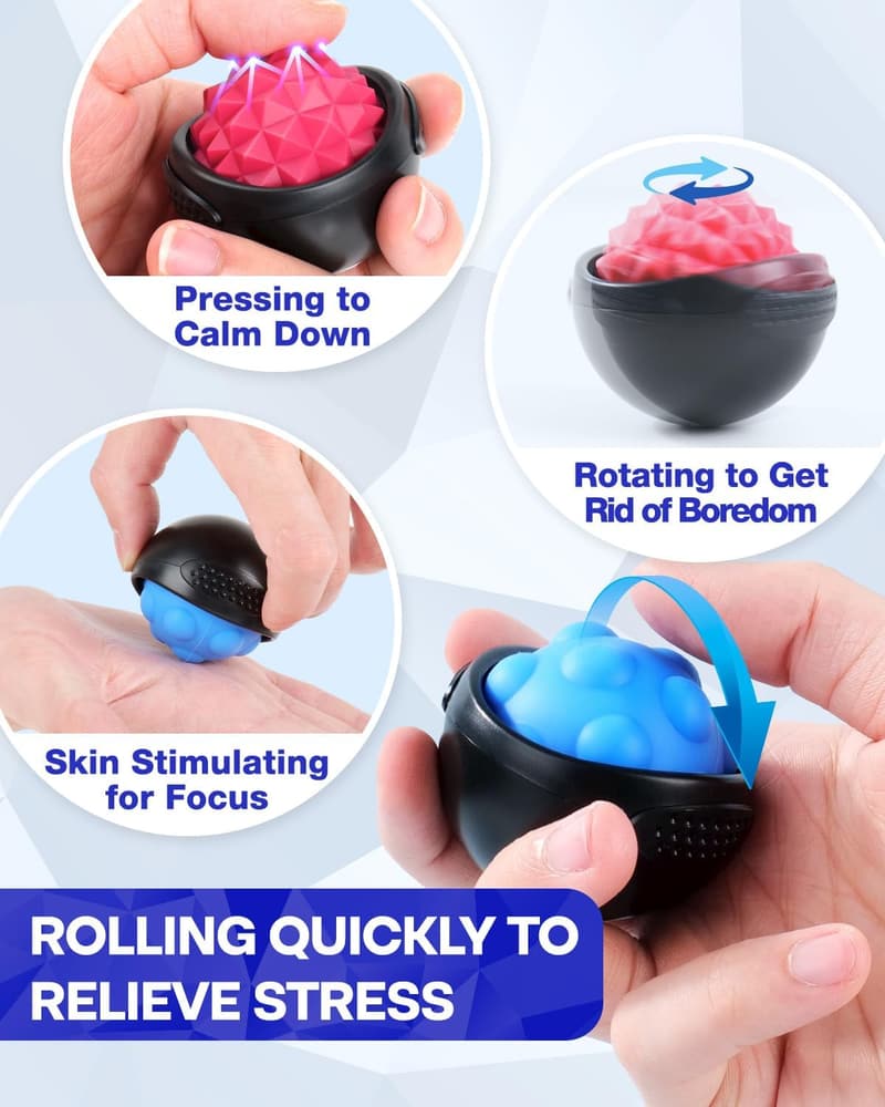 Silicone Fidget Spinner Set - Stress Relief Toys for Adults
