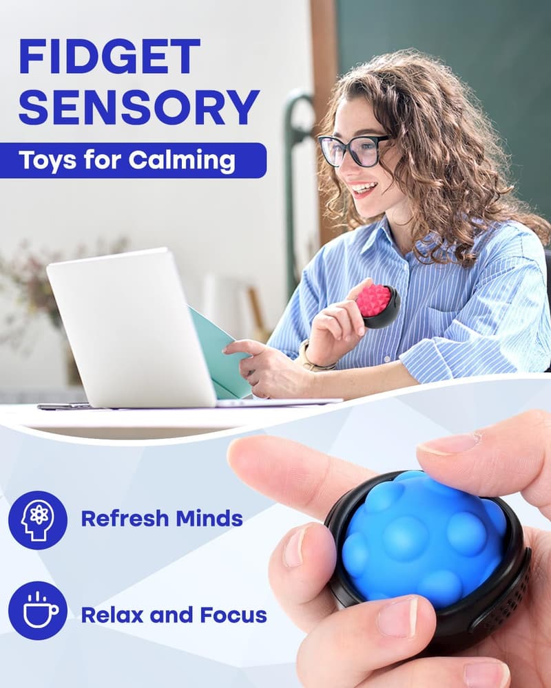 Silicone Fidget Spinner Set - Stress Relief Toys for Adults