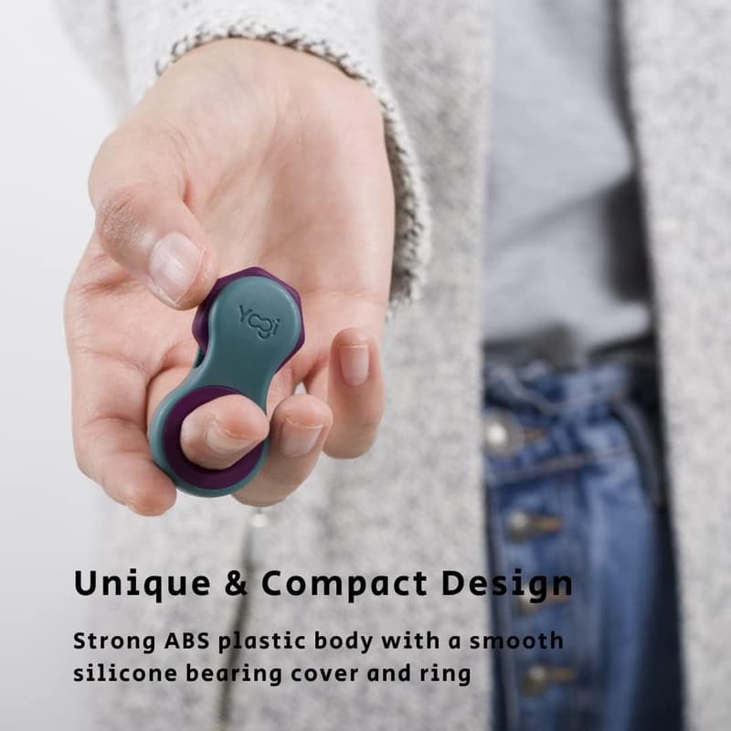 Patented Yogi Fidget Spinner with Five Finger Fit Rings