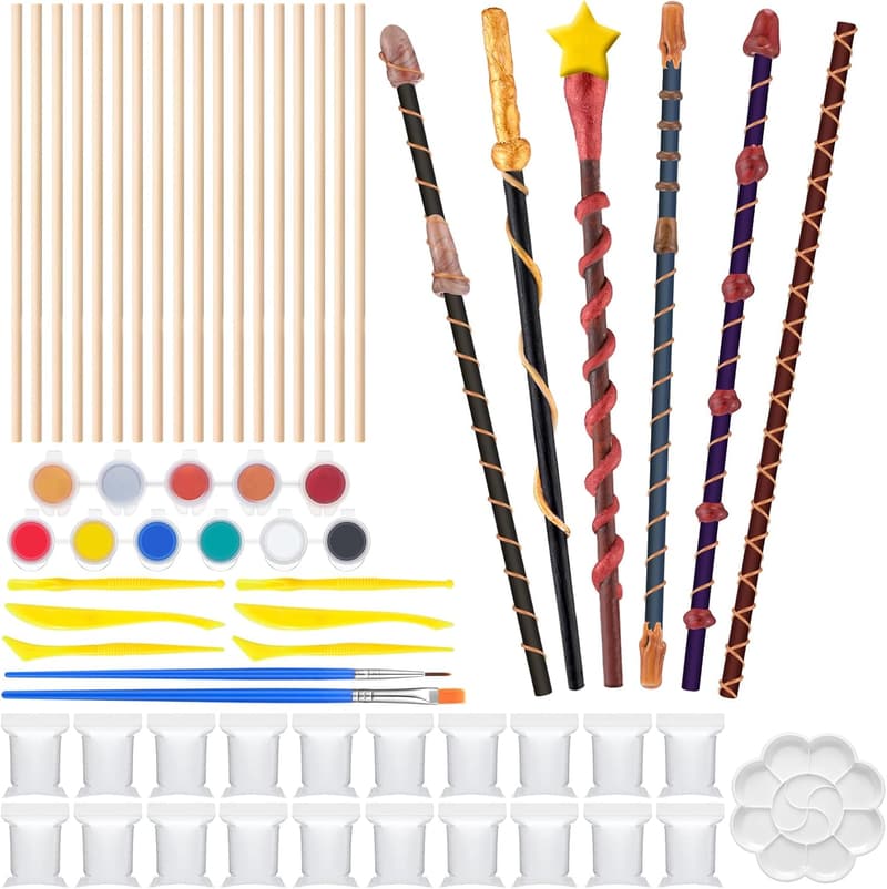 DIY Wizard Wand Making Kit - 47 Pcs for Kids' Birthday Parties