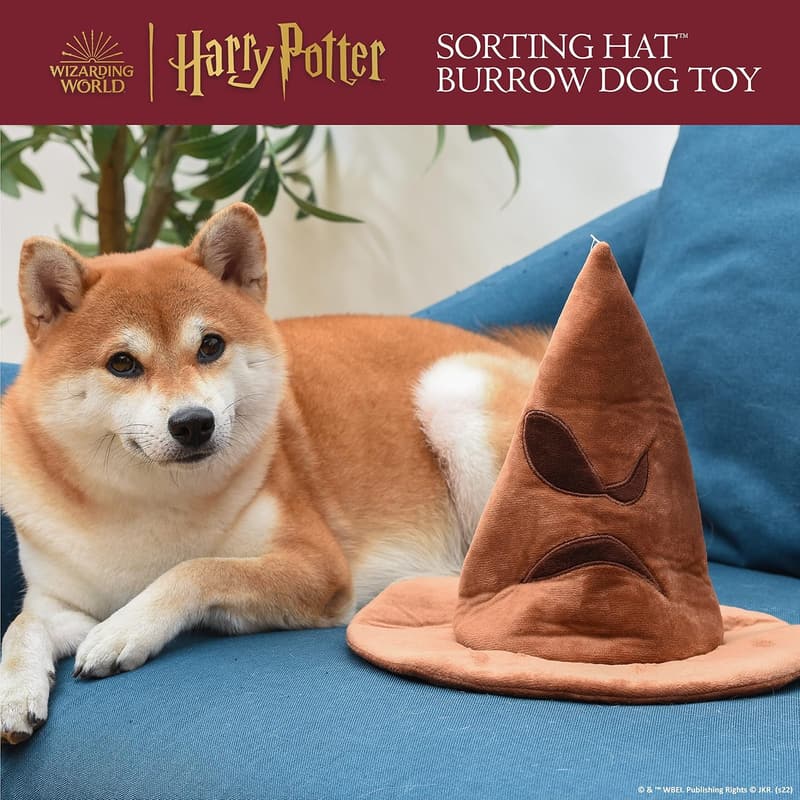 Harry Potter Sorting Hat Plush Dog Toy with Removable Parts