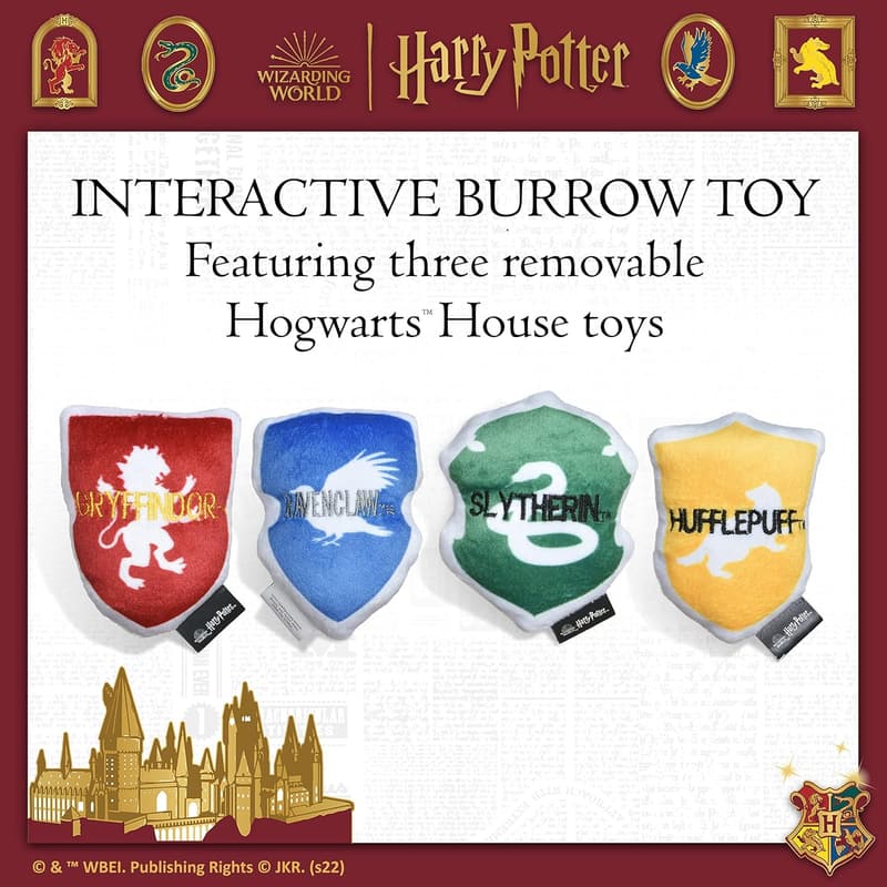 Harry Potter Sorting Hat Plush Dog Toy with Removable Parts