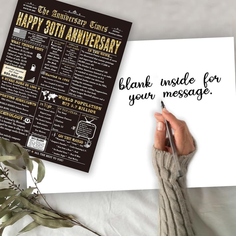 30th Anniversary Card for Couples - Funny & Romantic