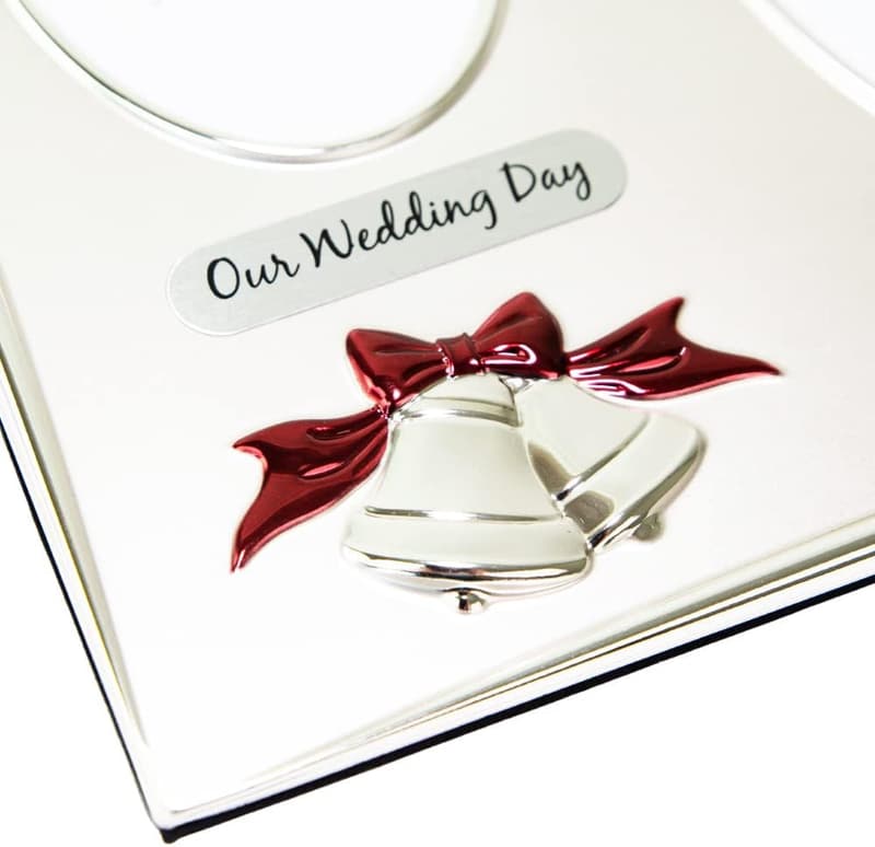 40th Ruby Anniversary Two-Tone Silver Plated Picture Frame