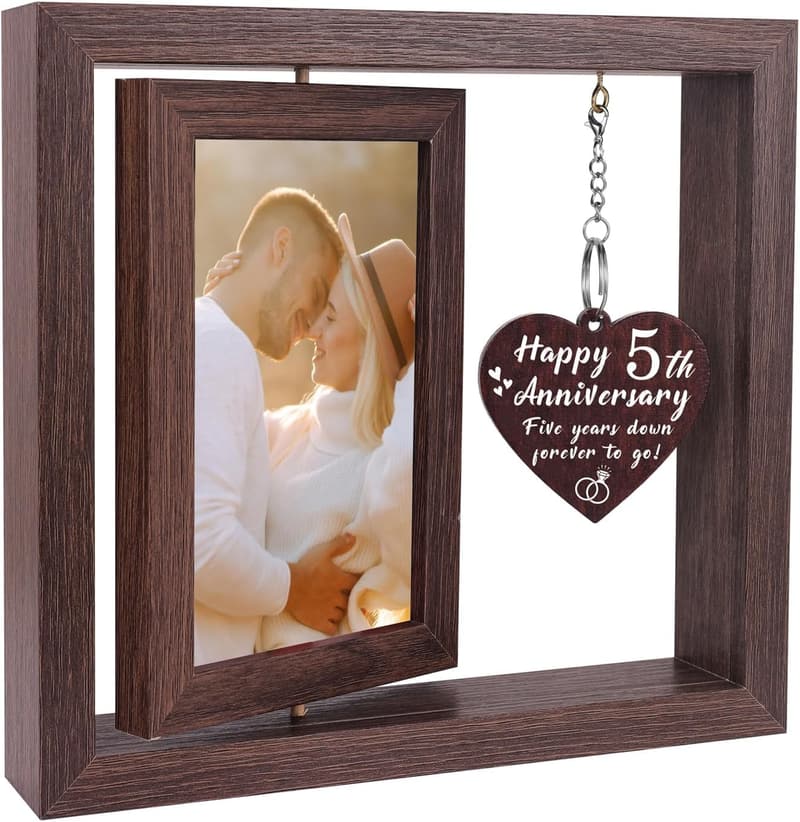 5th Anniversary Picture Frame Gift for Couples