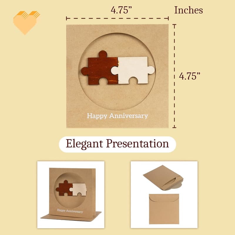 5th Anniversary Wood Card for Couples