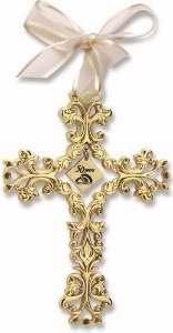 50th Anniversary Cross Ornament - Traditional Keepsake