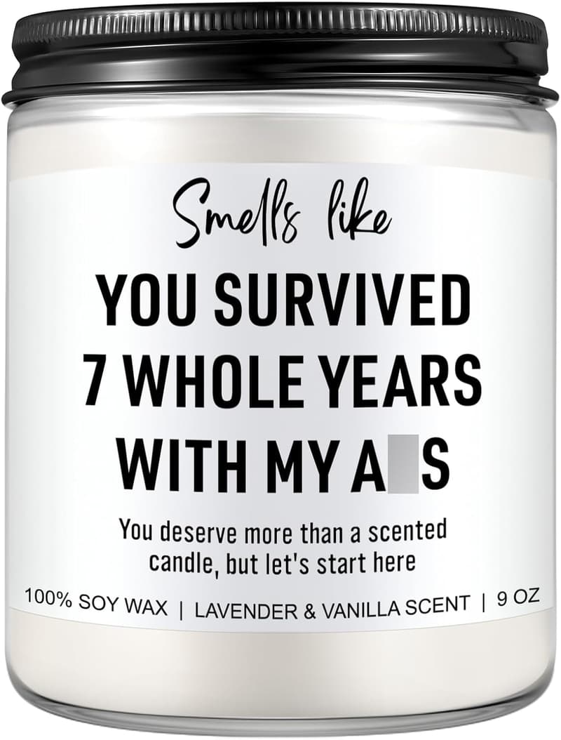 7th Anniversary Copper Candle - Gifts for Couples