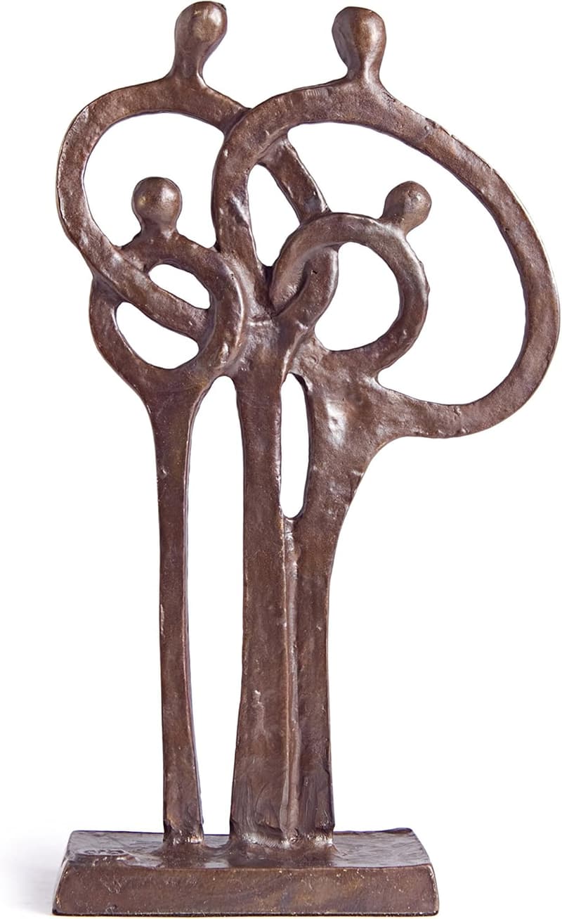 Contemporary Ring of Love Metal Art Sculpture for Families