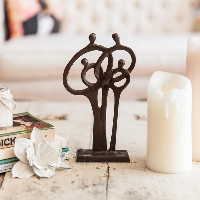 Contemporary Ring of Love Metal Art Sculpture for Families