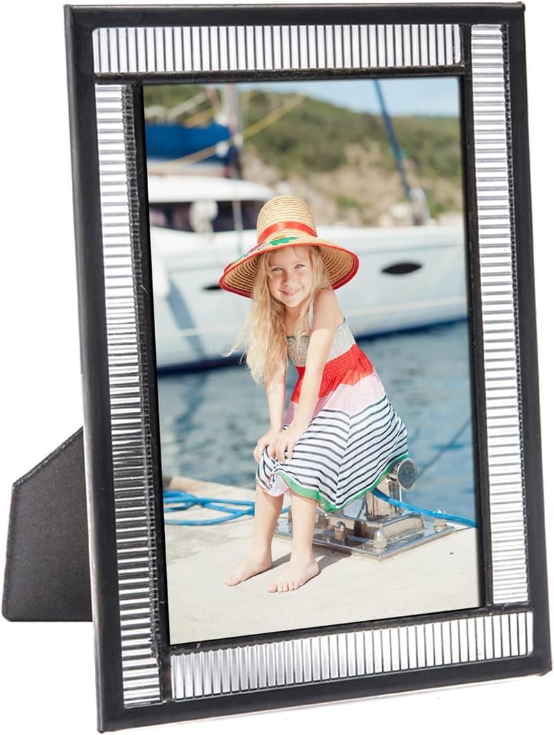 Modern Clear Glass Picture Frame 4x6 - Wedding Anniversary Gift