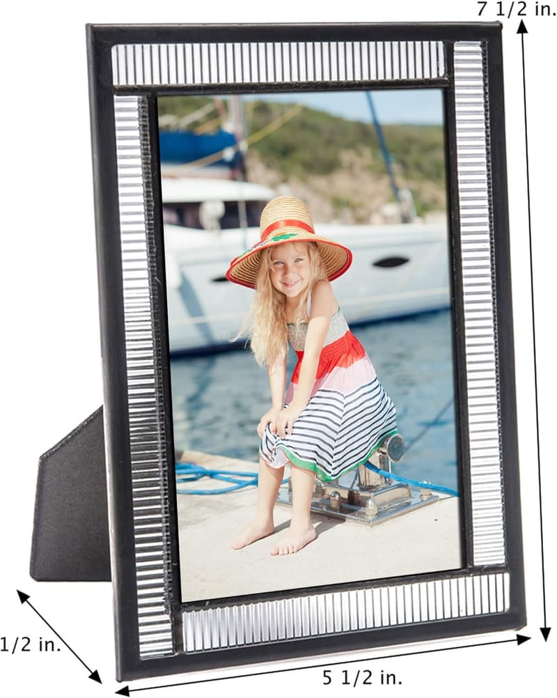 Modern Clear Glass Picture Frame 4x6 - Wedding Anniversary Gift