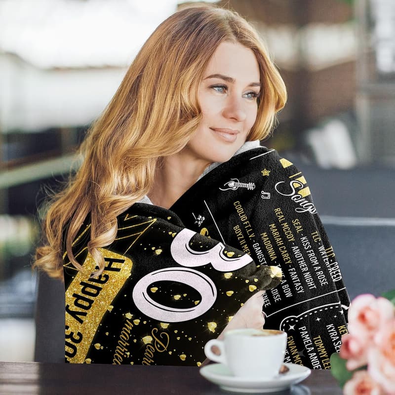 30th Anniversary Blanket Gift for Couples, Since 1995