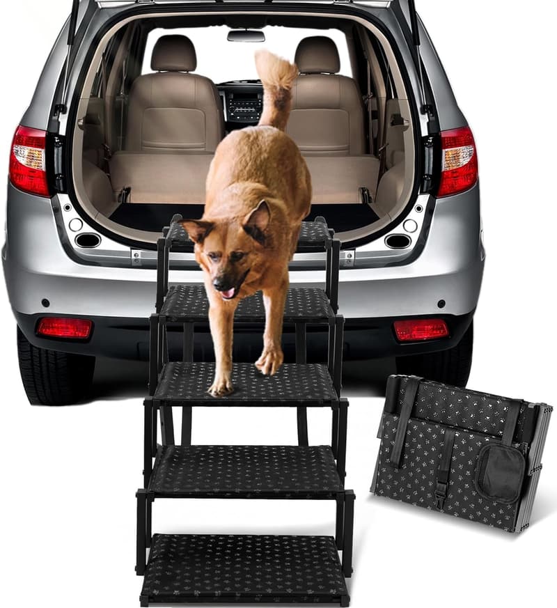 Foldable Dog Stairs for Cars - Non-Slip Ramp for Large Dogs