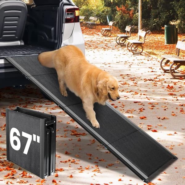 Portable Extra Long Dog Ramp for Large Dogs, Non-Slip Surface