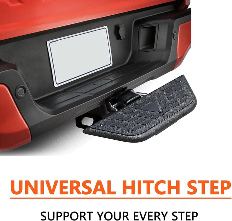 Universal Rear Hitch Step with Non-Slip Mat for SUVs/Pickups