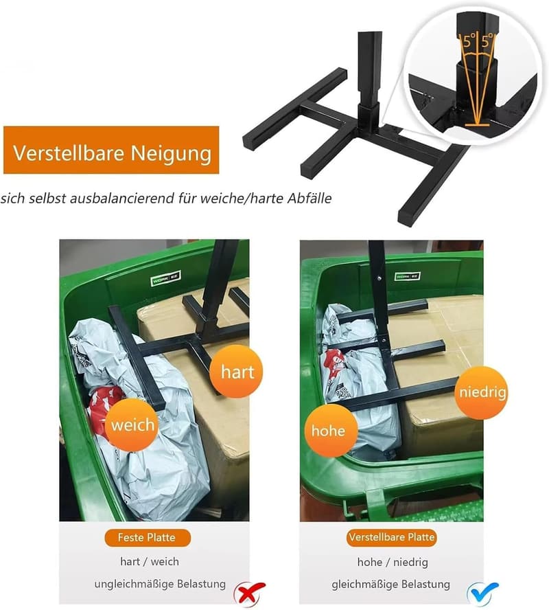 Portable Manual Trash Compactor for Outdoor Recycling