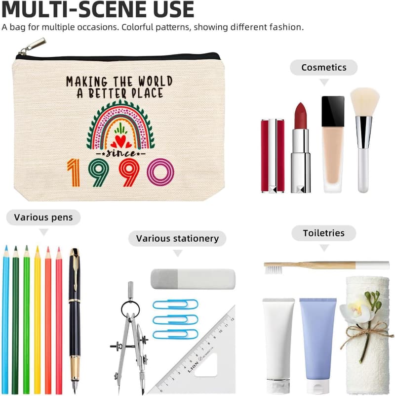 35th Birthday Makeup Bag for Women – Travel Cosmetic Pouch