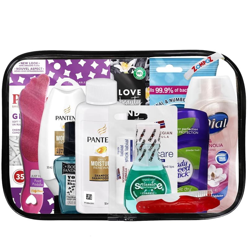Valentine's Day Women's Travel Toiletry Kit with 10 Essentials