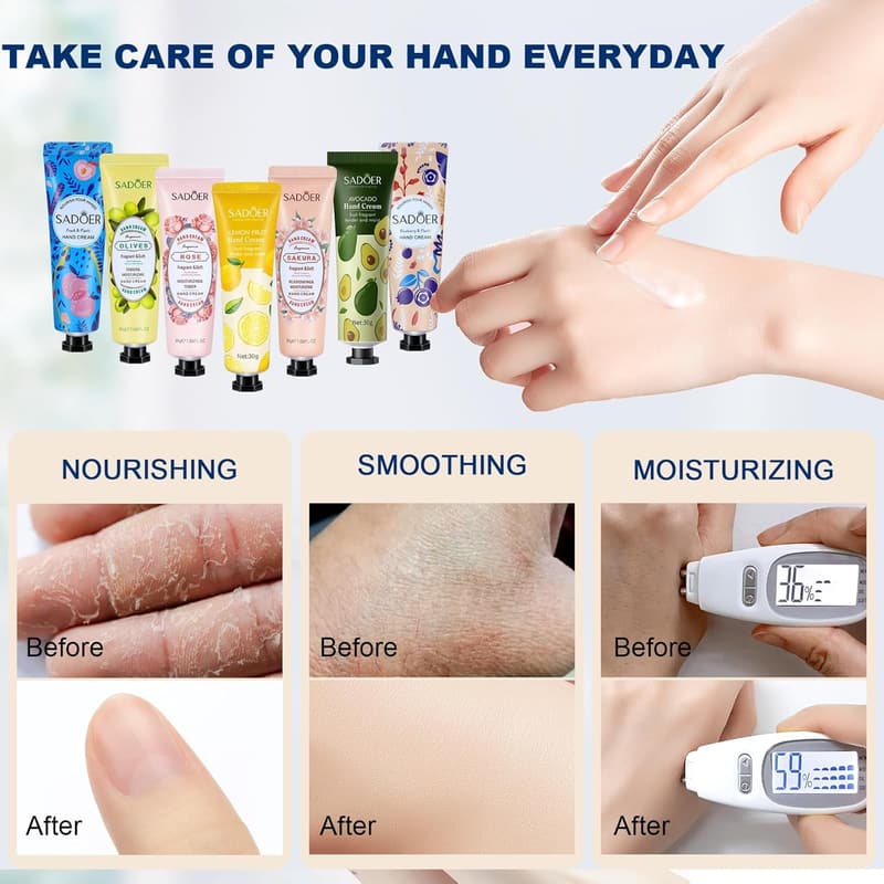 Natural Plant Fragrance Hand Cream Set for Women - 14 Pack