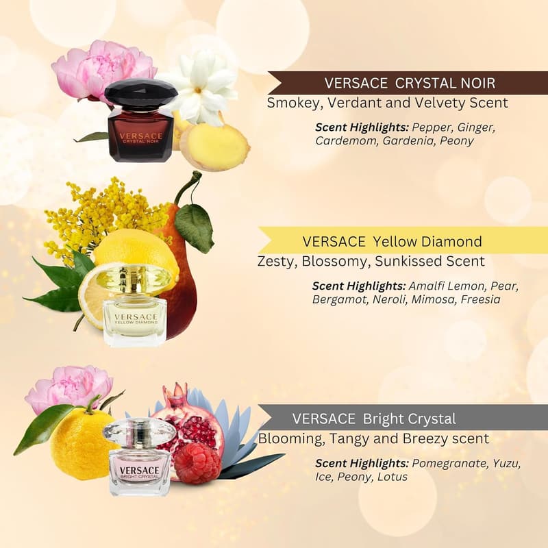 Women's Mini Perfume Gift Set – Yellow Diamond, Crystal Noir, Bright Crystal