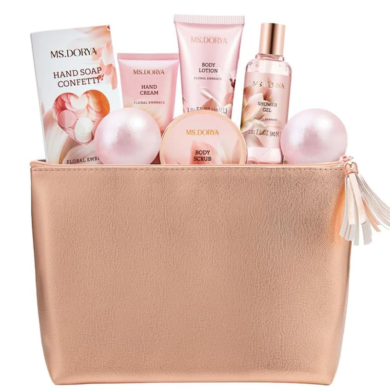 Mother's Day Spa Gift Basket for Women - 8-Pc Self-Care Set