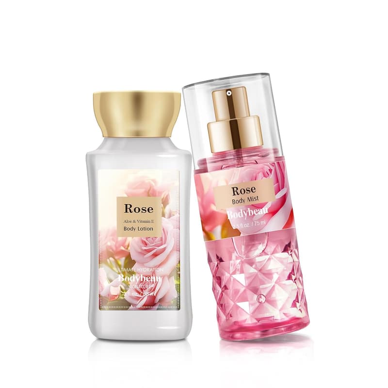 Rose Body Care Travel Set – 2PCS Lotion & Mist for Her