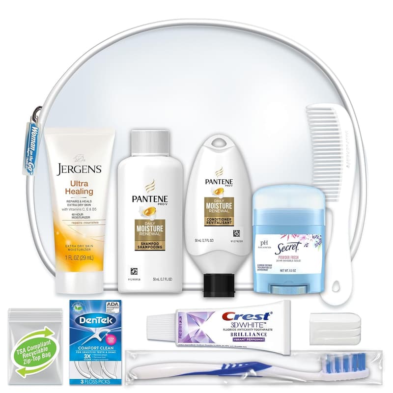 Women's Deluxe Travel Kit with TSA-Compliant Essentials