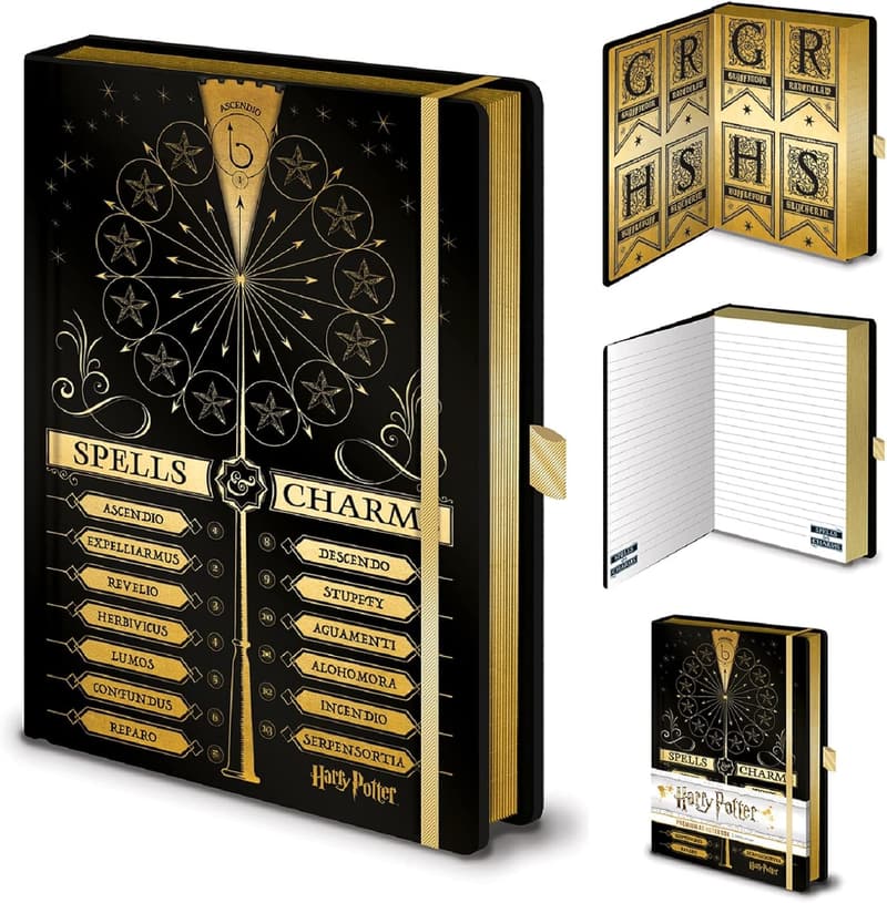 Harry Potter A5 Hardback Journal with Spells & Charms Design