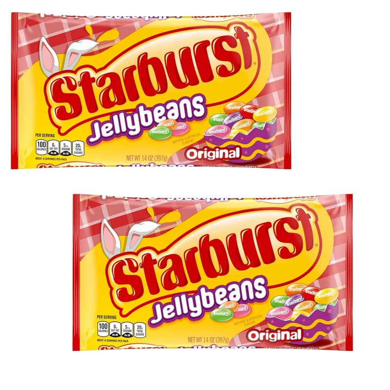 Starburst Jelly Beans - 2-Pack Fruit Flavors for Snacking