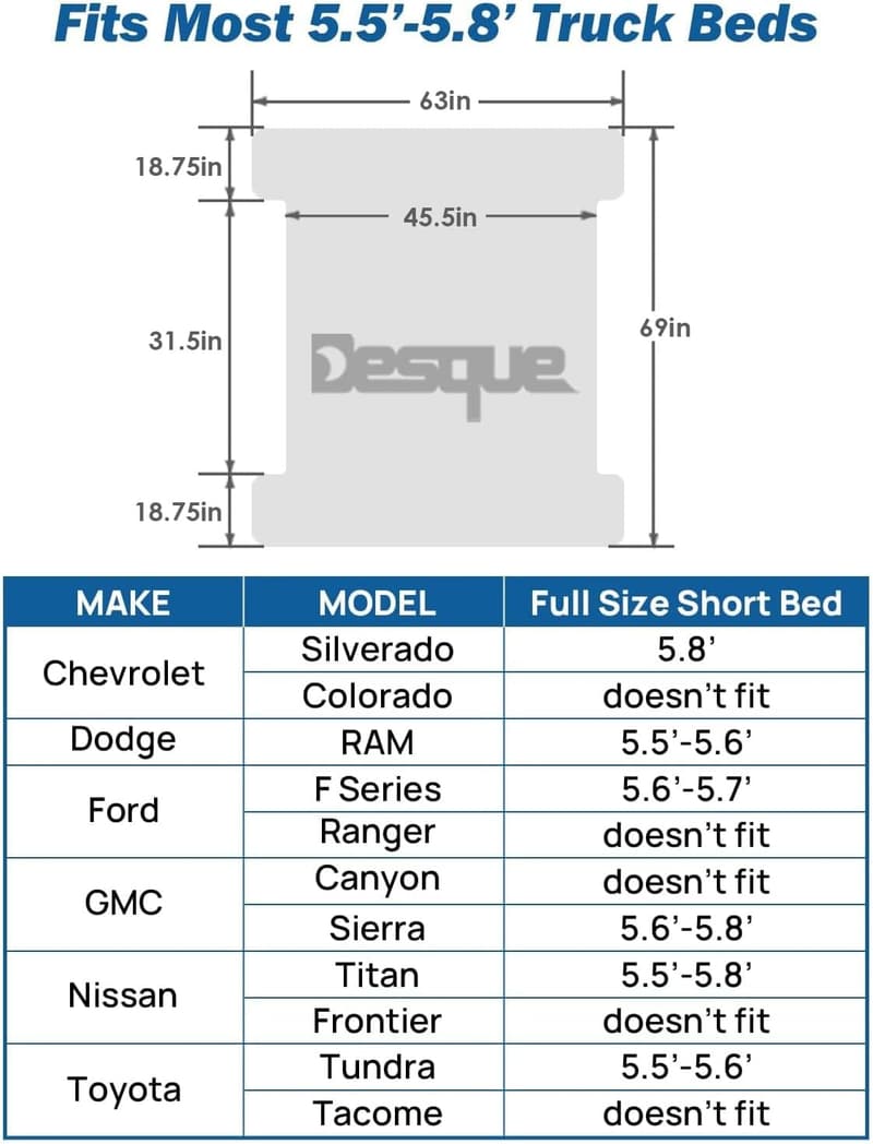 Self-Inflating Truck Bed Mattress for Camping - Full Size