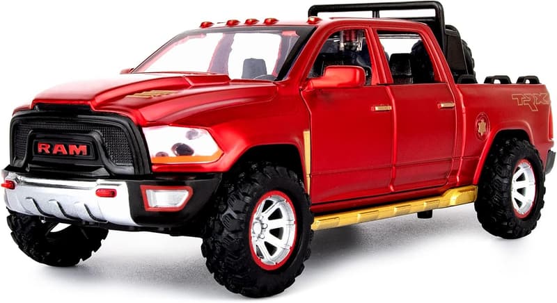 Diecast Metal RAM 1500 Pickup Truck Toy with Lights & Sound for Kids