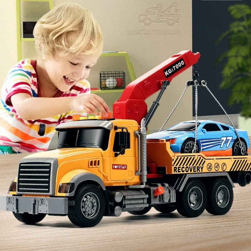 Large Rescue Tow Truck Toy for Boys Ages 4+, 15