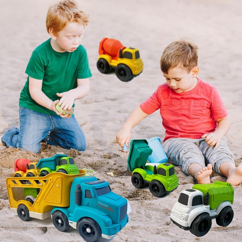 4-in-1 Toddler Truck Toy Set – BPA-Free Birthday Gift
