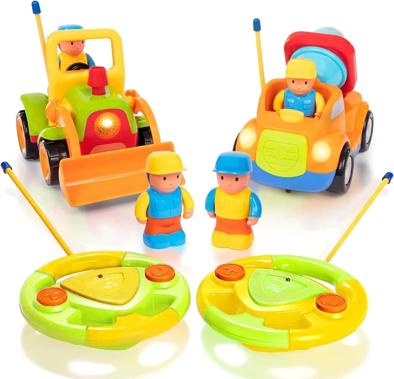 Remote Control Cars Set for Toddlers - Truck & Tractor Toys