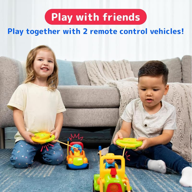 Remote Control Cars Set for Toddlers - Truck & Tractor Toys