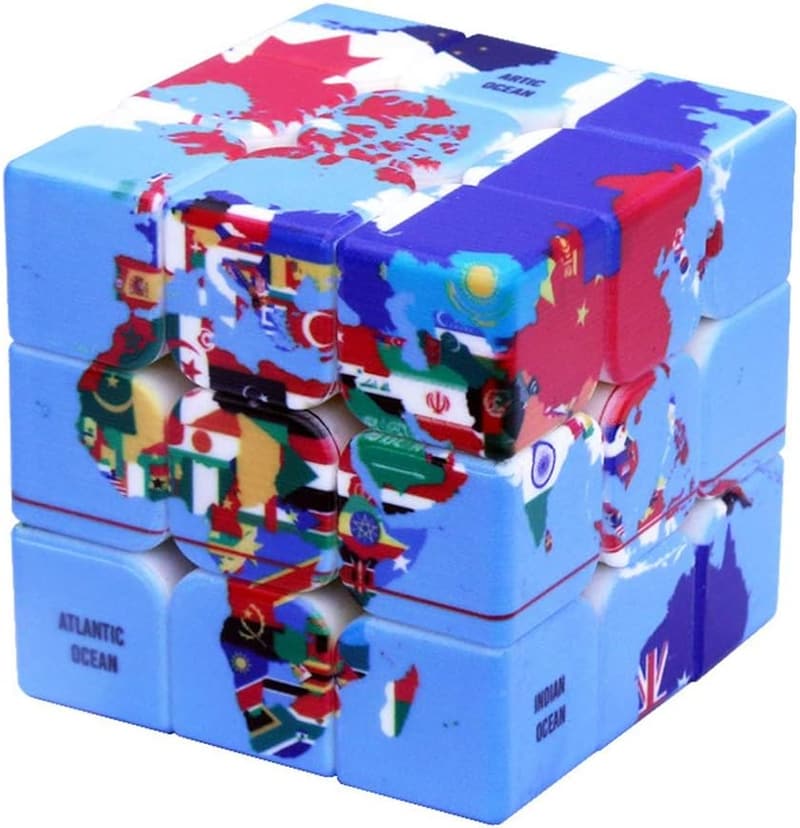 World Map Puzzle Speed Cube - 2.2