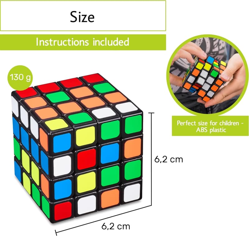 CUBIDI® 4x4 Magic Cube - Smooth Spinning Brain Teaser