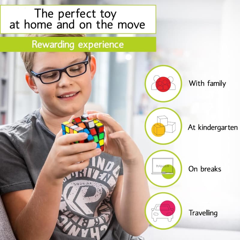 CUBIDI® 4x4 Magic Cube - Smooth Spinning Brain Teaser