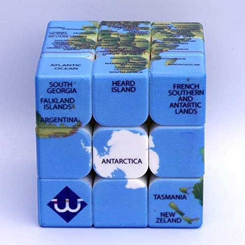 World Map Speed Cube Puzzle - 5.6cm Magic IQ Game