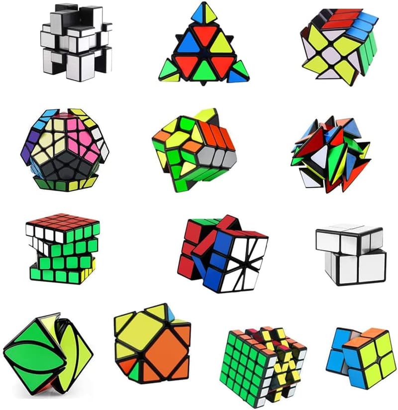 Speed Cube Set - 13-Pack Puzzle Collection for Kids & Adults