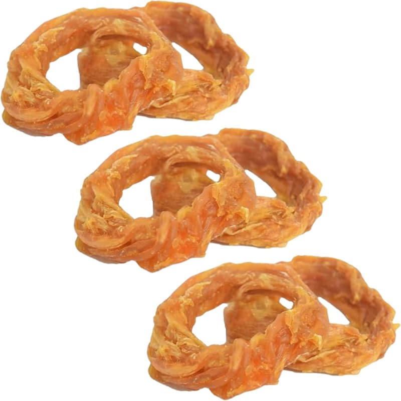 Premium All-Natural Turkey Tendon Rings for Dogs (6 Pack)