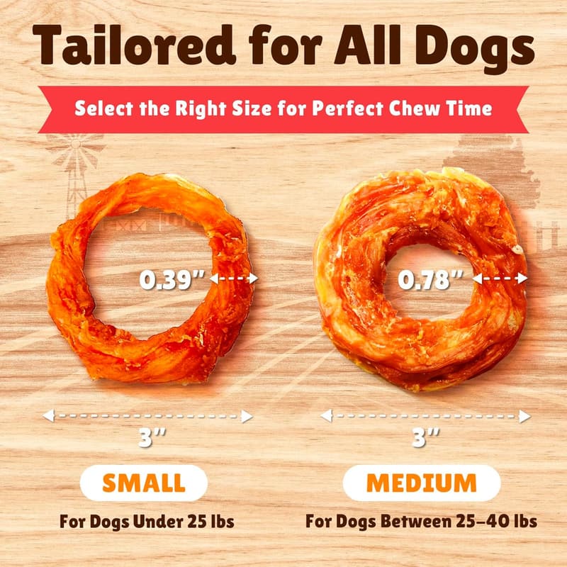 USA Sourced Turkey Tendon Dog Treats for Small Dogs