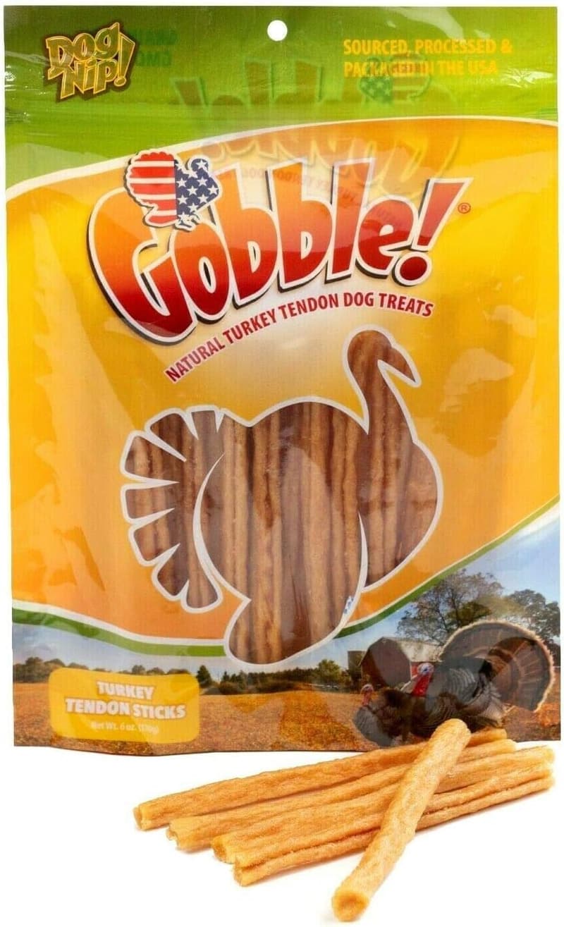 All-Natural 6-Inch Turkey Tendon Dog Chew Treats - 6 oz.