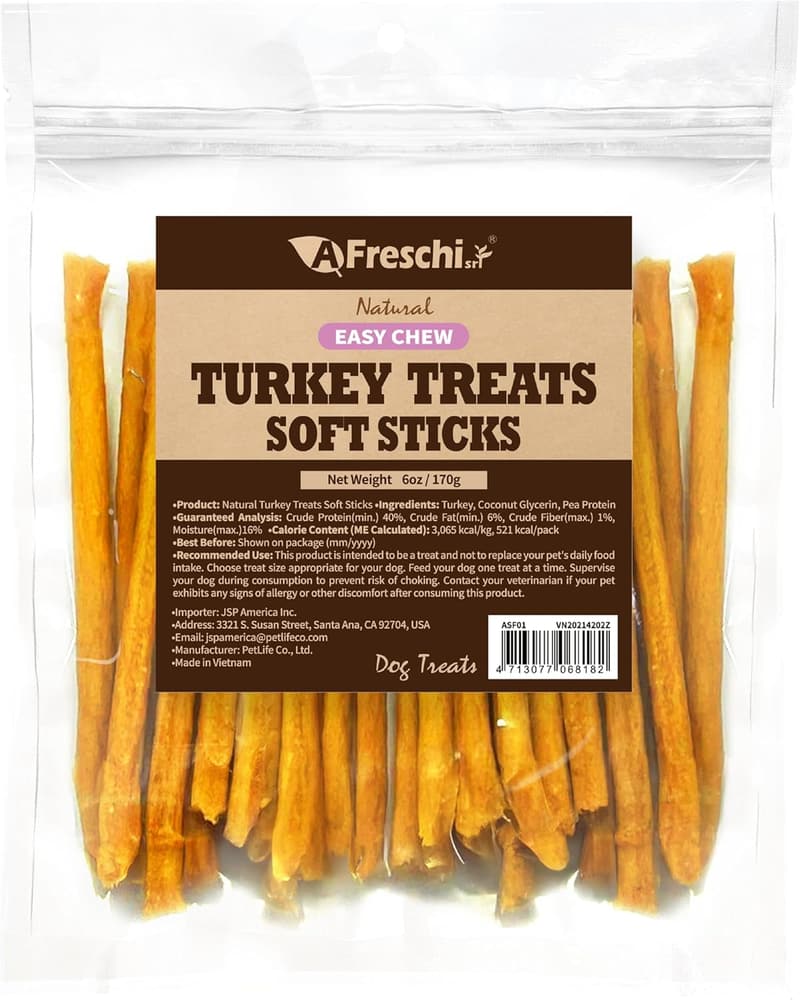 All-Natural High-Protein Turkey Dog Treats – 6oz